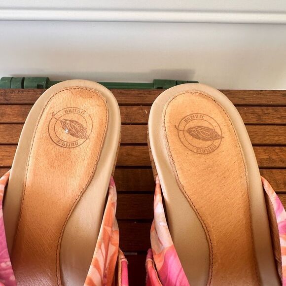 Nurture women’s thong toe fabric wedge sandals size 8.5 - Picture 6 of 7
